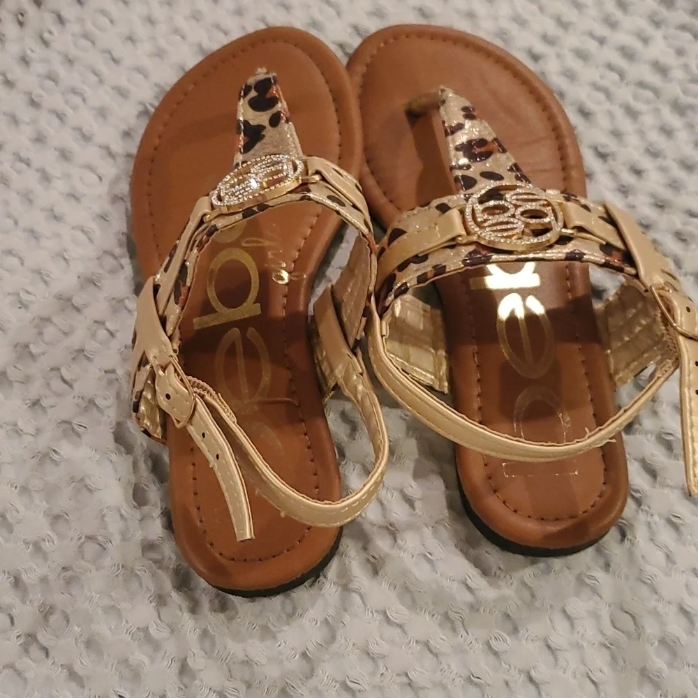 CHEETAH Bebe Girls Size 13 Sandals (#3)